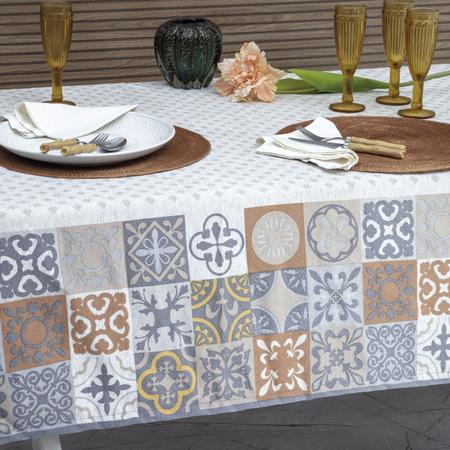 Imagem de Toalha de mesa linho estampada kacyumara ceramic