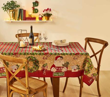 Toalha De Mesa Retangular Xadrez Impermeável À Prova De Óleo / Toalha De  Mesa Lavável Para Decoração De Natal