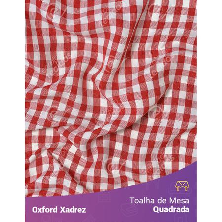 Toalha de Mesa Xadrez Vermelho Oxford - Enrolado Tecidos