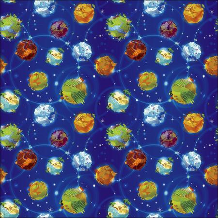 Imagem de Toalha De Mesa Quadrada Infantil Tecido Oxford Galáxia - 140x140cm