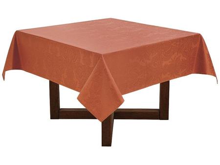 Imagem de Toalha de Mesa Quadrada Karsten Terracota 180x180cm Sempre Limpa Tropical