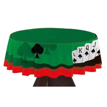 Toalha De Mesa Redonda P/ Jogos Cartas Poker Truco Baralho