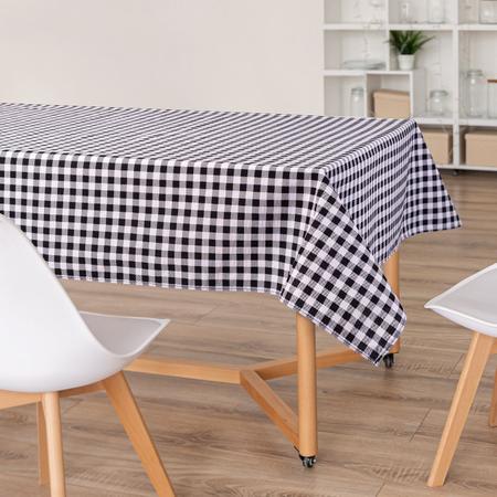 Toalha de Mesa Xadrez Preto e Branco 10 Lugares - Mesa Chiq - Toalhas de  Mesa Sob Medida Impermeáveis