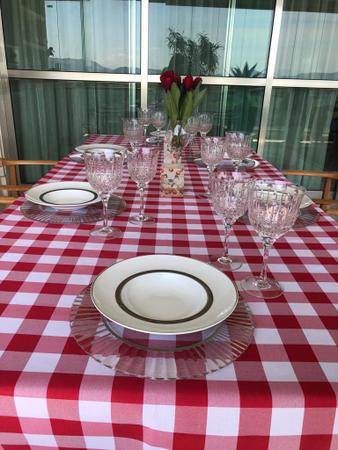 Toalha de Mesa Xadrez Vichy Preto
