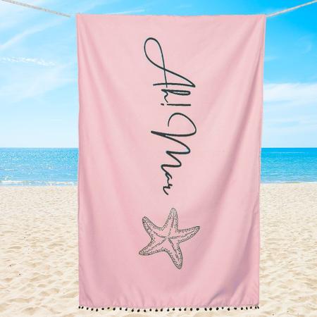 Toalha De Praia Ou Piscina Seca Rápido Summer Com Pompom - CASA CHIC ENXOVAIS Imagem de Toalha De Praia Ou Piscina Seca Rápido Summer Com Pompom