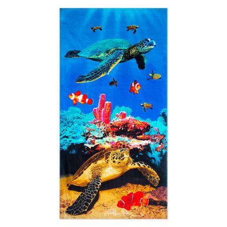 Imagem de Toalha De Praia Piscina Verão Veludo Gigante 1,52 m x 76 cm 100% Algodão Buettner