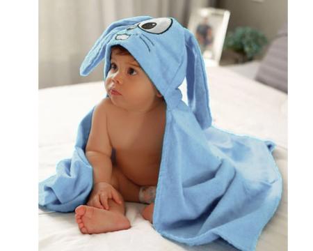 Imagem de Toalha grande de banho bebê c/ capuz bordado turma da mônica-incomfral