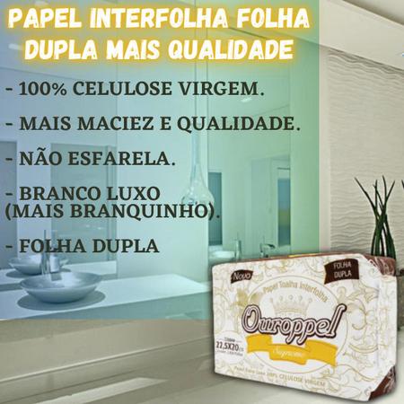 Imagem de Toalha Papel Banheiro Folha Dupla Supreme com 1000fls Ouroppel