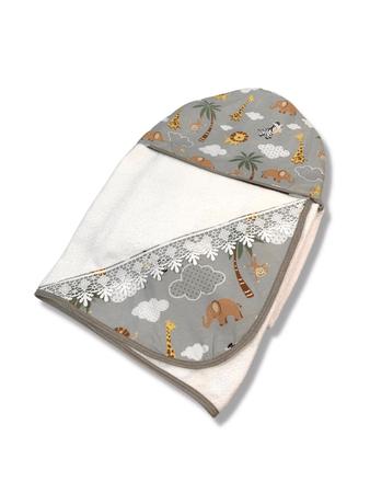Imagem de toalha para bebê toalha com capuz toalha forrada com fralda toalha de banho infantil