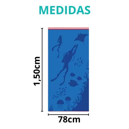 Imagem de Toalha Praia Gigante Piscina Verão Beach 78x150cm Royal