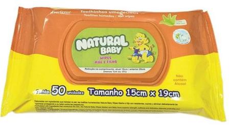 Toalha Umedecida Natural Baby C/50 - Cuidados para Pele Imagem de Toalha Umedecida Natural Baby C/50 - Cuidados para Pele