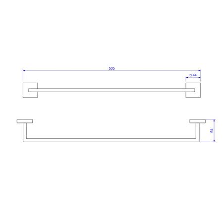 Imagem de Toalheiro Barra 50cm Deca Clean 2040.BL.050.CLN.NO Black Noir