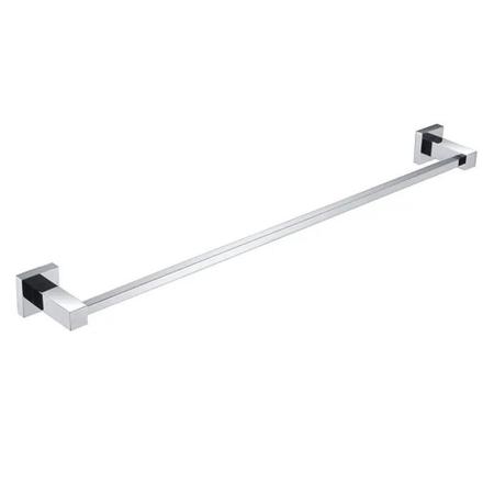 Imagem de Toalheiro Barra Simples 60cm Cromado Quadrado Aço Inox