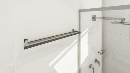 Imagem de Toalheiro de Banho Banheiro Duplo 60cm em Aço Inox Polido Brilhante Linha Larissa  Stainless