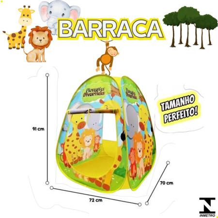 Imagem de Toca Barraca Infantil Floresta Divertida Dobravel Com 50 Bolinhas Coloridas