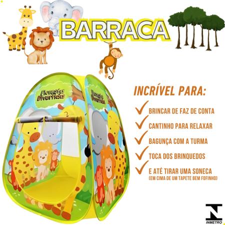 Toca Barraca Infantil Dino com 50 Bolinhas Pop Up - Fabricando Ideias