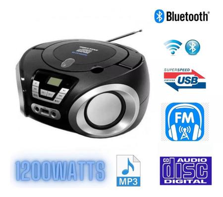 Imagem de Toca CD Portátil Bluetooth Megastar MP-1842BT