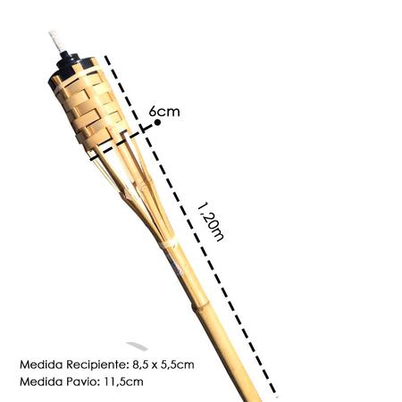 Imagem de Tochas Iluminação Luau 100cm Bambú Decoração 