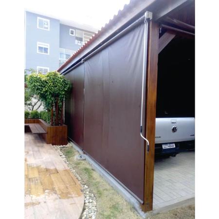 Imagem de Toldo Cortina Marrom - 3,80m x 2,20m - kit completo