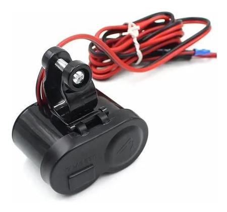 Imagem de Tomada 12v E USB 5v Para Moto Carregador De Celular Gps A Prova D'gua Motocicleta