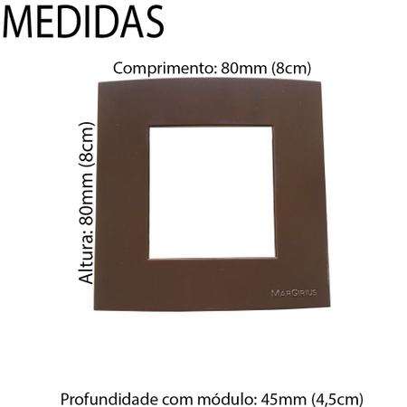 Imagem de Tomada 3 Pinos 10a + Interruptor Duplo Simples Marrom Móvel Marmore Drywall Gesso Granito Móveis Pedra Embutir Margirius