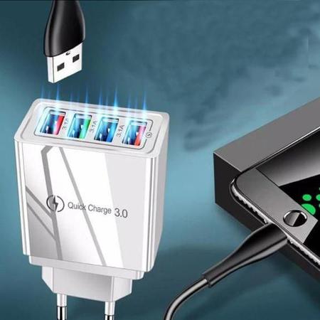 Tomada carregador celular universal USB 3.0 Bivolt 4 entradas - Acgicea Imagem de Tomada carregador celular universal USB 3.0 Bivolt 4 entradas