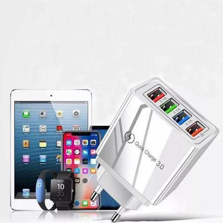 Tomada carregador celular universal USB 3.0 Bivolt 4 entradas - Acgicea Imagem de Tomada carregador celular universal USB 3.0 Bivolt 4 entradas