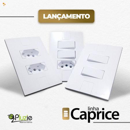 Imagem de Tomada dupla 10A 250V Caprice Modular Pluzie 4x2