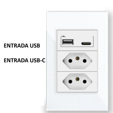 Imagem de Tomada Dupla Usb-C Celulares Turbo