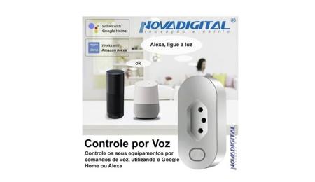 Tomacorriente Novadigital Tomada Inteligente Wi-Fi 16A 2200W Alexa Google  TW-BR Tomada Inteligente Wi-Fi con 1 tomas color blanco