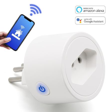 Tomada Inteligente Wifi 16a Consumo Energia Alexa Google App Cor Branco