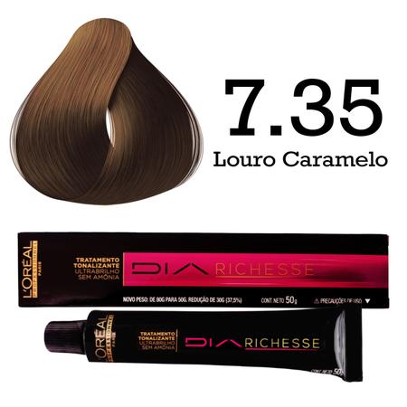 Tonalizante Richesse 7.35 Louro Caramelo - Doce Beleza