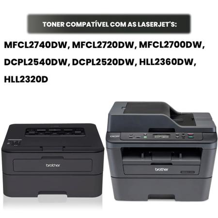 Imagem de Toner Compatível c/ Brother Tn2370 Tn-2370 Tn2340 Tn660 2320D 2360DW 2740DW 2.6K