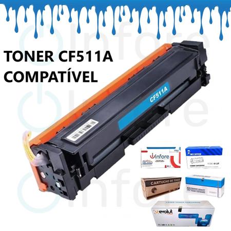 Imagem de Toner Compatível CF511A Ciano 204A cf511a Azul Para Impressoras M154a M154nw M180n M180nw M181fw