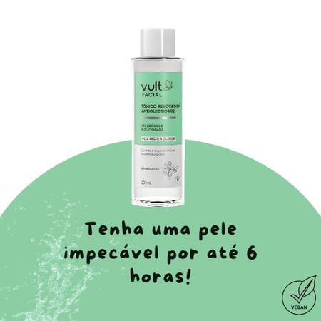 Imagem de Tônico Facial Renovador Antioleosidade p/ Pele Mista e Oleosa 200ml Vult