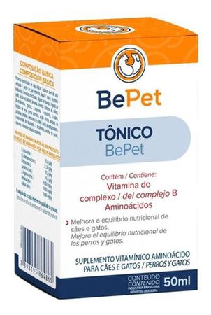 Imagem de Tônico Vitamínico Bepet Cães/Gatos 50Ml