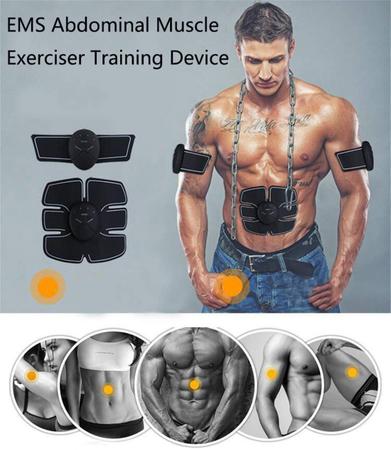 Imagem de Tonificador Muscular Estimulador Original Profissional Aparelho Abdomen Braço Biceps Six Pad Fitness + Suporte De Braço