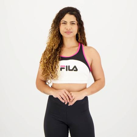 Imagem de Top Fila Letter Fit Preto e Branco