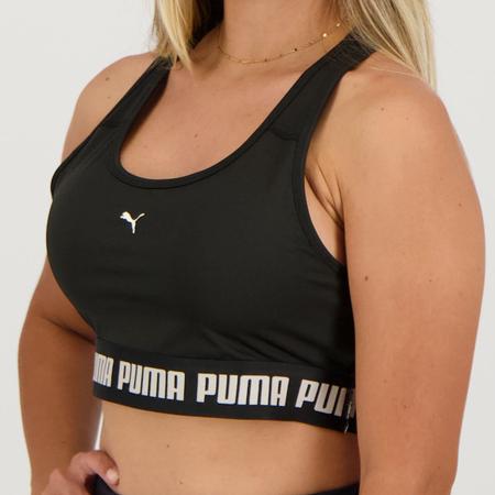 Top Puma Mid Impact Strong I Feminino Preto - Top Esportivo