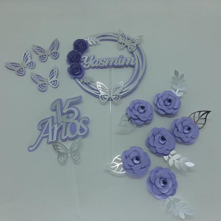 Bolo lilas borboletas  Compre Produtos Personalizados no Elo7