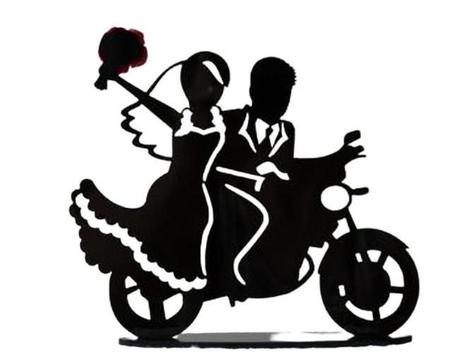 Topo bolo moto feminino