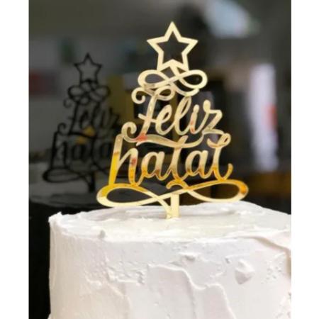 Topo de Bolo 50 Anos Glitter Dourado Sonho Fino Rizzo Confeitaria - Rizzo  Embalagens