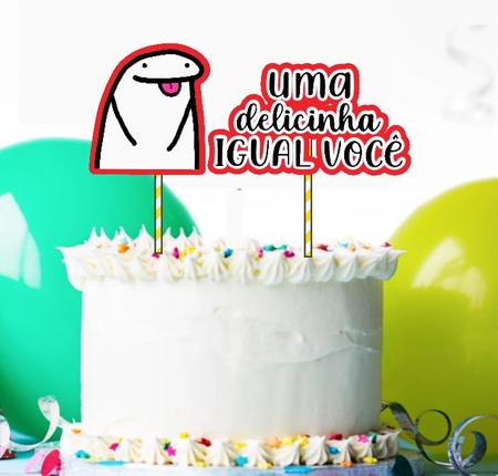 Decoração Bolo Flork Meme (tendência) 