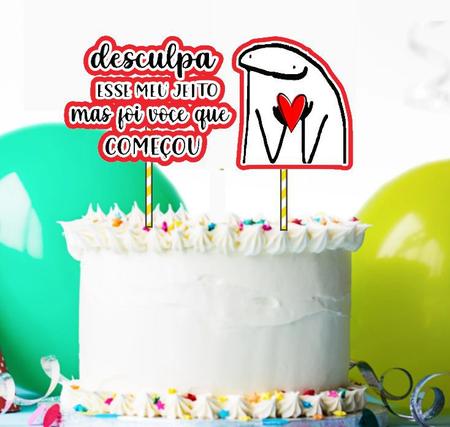 Bolo Bentô Cake Gigante 🥰 Aprenda o passo a passo de como fazer a  decoração‼️ Bolo Flork / Bolo Meme 