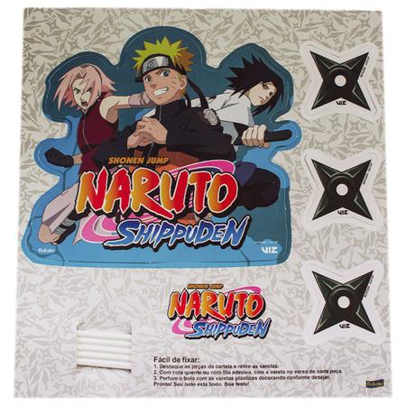 Topo de Bolo Topper Naruto Shippuden 4 Itens - Apollo Festas