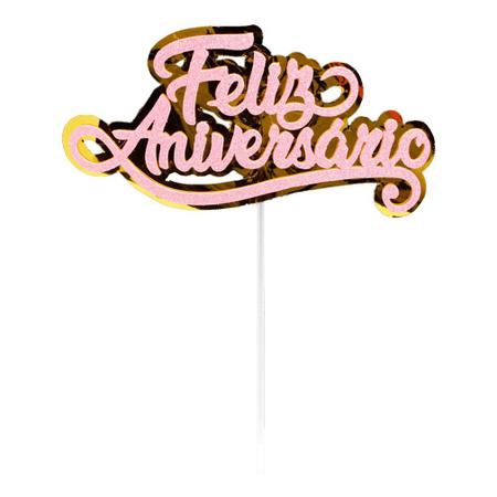 Topo de Bolo Feliz Aniversário