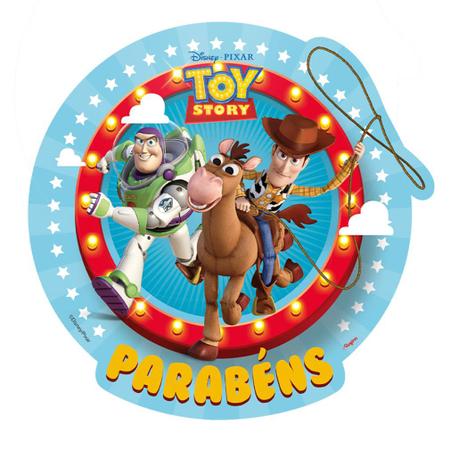 Topo de Bolo Toy Story Parabéns - Extra Festas
