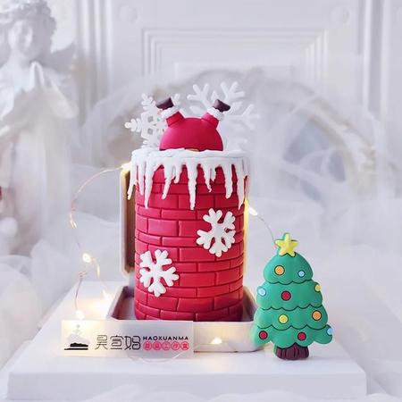 Imagem de Topper de Bolo de Natal com Papai Noel - Decoração para Bolos e Cupcakes (2024/2025)