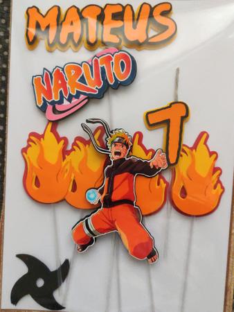 Topper de bolo personalizado Naruto 2 - Elo's personalizados