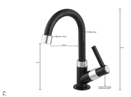 Torneira Banheiro Lavabo Mesa 1/4 Volta C62 Preta - Caman Acabamentos -  Torneira e Misturador de Banheiro - Magazine Luiza